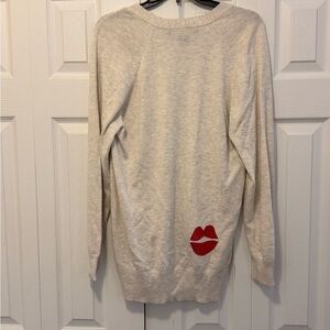 French Connection Cream V-Neck Cardigan Small